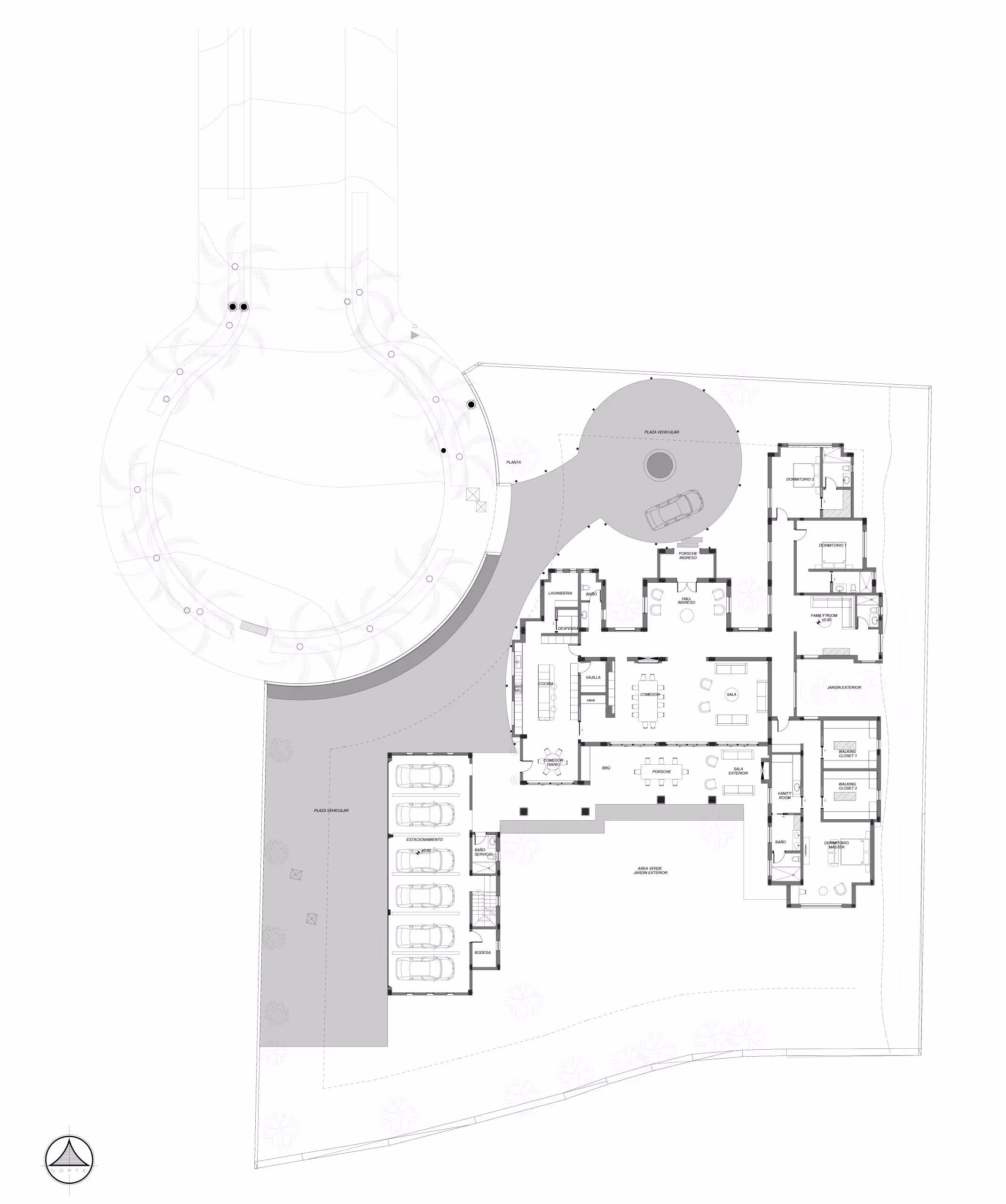residencia hidalgo pifo miranda arquitectura plantabaja